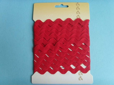 ricrac polyester rouge ruban