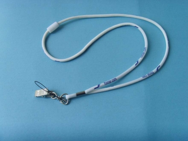 round white cord lanyard with custom logo