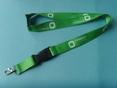 lanyards imprimés verts polyester